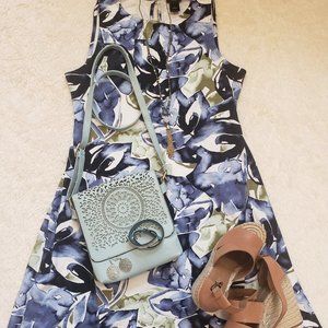 Ann Taylor Blue Print Dress